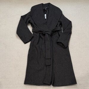 Steve Madde Women’s Slouch Belted Coat XS Black/Gray